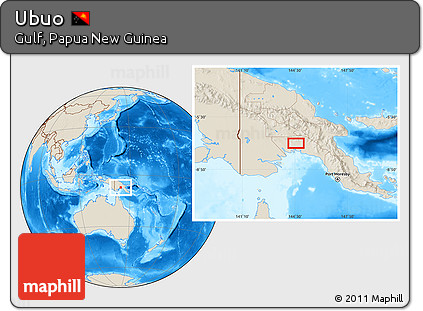 Shaded Relief Location Map of Ubuo