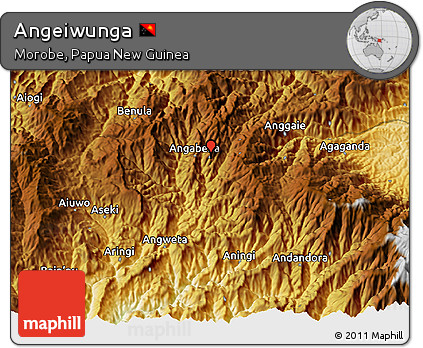 Physical 3D Map of Angeiwunga