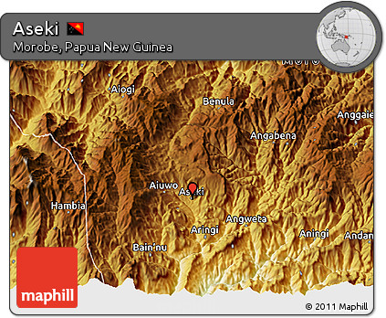 Physical 3D Map of Aseki