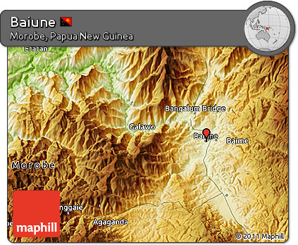 Physical 3D Map of Baiune