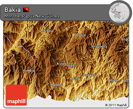 Physical 3D Map of Bakia