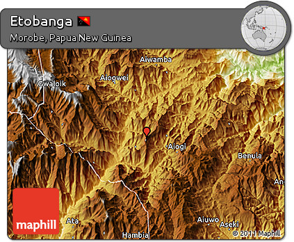 Physical 3D Map of Etobanga