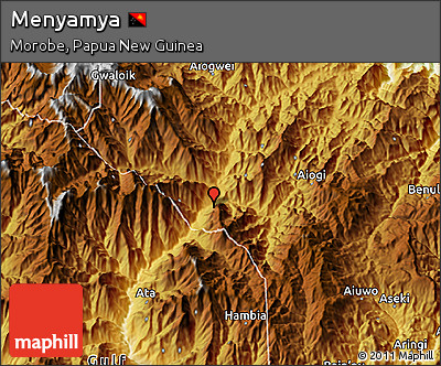 Physical 3D Map of Menyamya