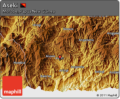 Physical 3D Map of Aseki