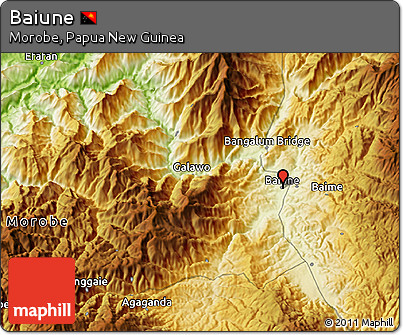 Physical 3D Map of Baiune