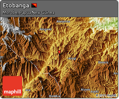 Physical 3D Map of Etobanga
