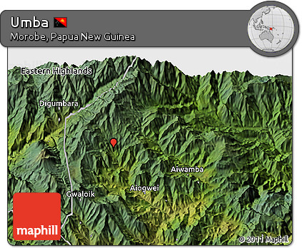 Satellite 3D Map of Umba