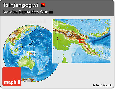 Physical Location Map of Tsinjangogwi
