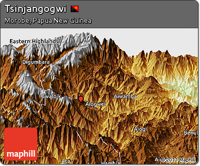 Physical Panoramic Map of Tsinjangogwi