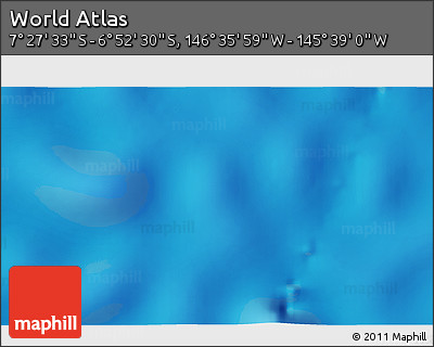 Physical 3D Map of the Area around 7° 10' 2" S, 146° 7' 30" W