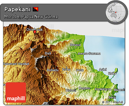 Physical 3D Map of Papekani