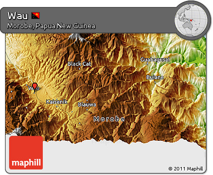 Physical 3D Map of Wau