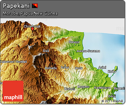 Physical 3D Map of Papekani