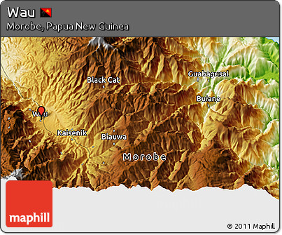 Physical 3D Map of Wau