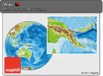 Physical Location Map of Wau