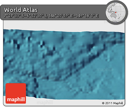 Satellite 3D Map of the Area around 7° 10' 2" S, 148° 49' 29" E