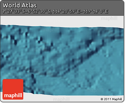 Satellite 3D Map of the Area around 7° 10' 2" S, 148° 49' 29" E