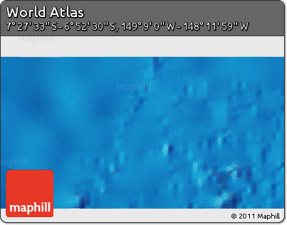 Physical 3D Map of the Area around 7° 10' 2" S, 148° 40' 30" W