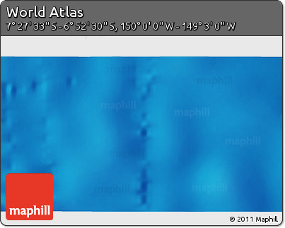Physical 3D Map of the Area around 7° 10' 2" S, 149° 31' 30" W
