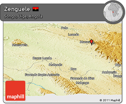 Physical Panoramic Map of Zenguele