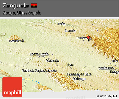 Physical Panoramic Map of Zenguele