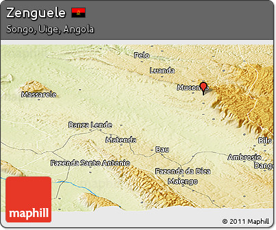 Physical Panoramic Map of Zenguele
