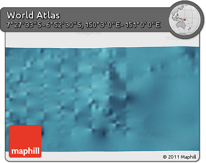 Satellite 3D Map of the Area around 7° 10' 2" S, 150° 31' 30" E