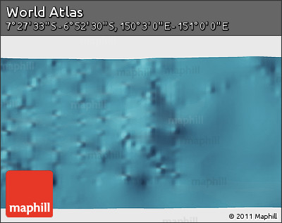 Satellite 3D Map of the Area around 7° 10' 2" S, 150° 31' 30" E