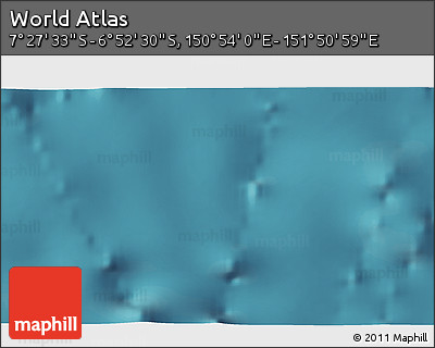 Satellite 3D Map of the Area around 7° 10' 2" S, 151° 22' 30" E