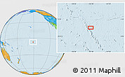 Political Location Map of the area around 7° 10' 2" S, 151° 13' 29" W