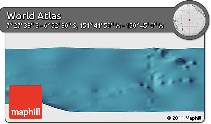 Satellite Panoramic Map of the Area around 7° 10' 2" S, 151° 13' 29" W