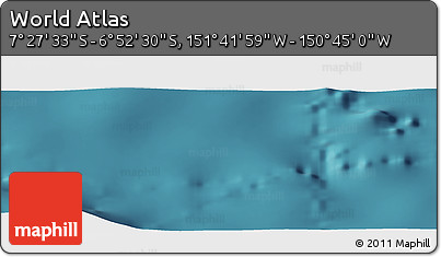 Satellite Panoramic Map of the Area around 7° 10' 2" S, 151° 13' 29" W