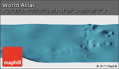 Satellite Panoramic Map of the Area around 7° 10' 2" S, 151° 13' 29" W