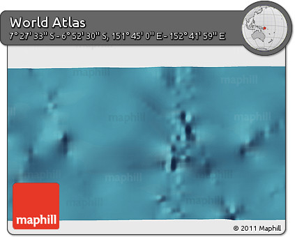 Satellite 3D Map of the Area around 7° 10' 2" S, 152° 13' 29" E