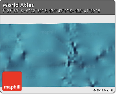 Satellite 3D Map of the Area around 7° 10' 2" S, 152° 13' 29" E