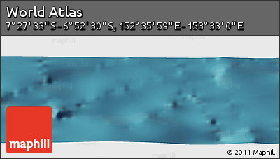 Satellite Panoramic Map of the Area around 7° 10' 2" S, 153° 4' 29" E