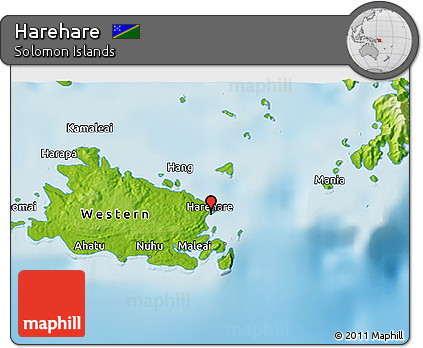 Physical 3D Map of Harehare