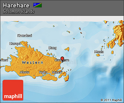 Political 3D Map of Harehare