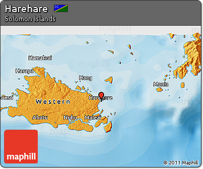 Political 3D Map of Harehare