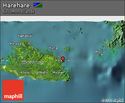 Satellite 3D Map of Harehare