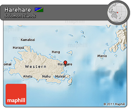 Shaded Relief 3D Map of Harehare