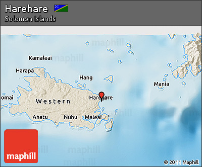 Shaded Relief 3D Map of Harehare