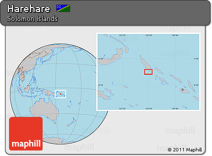 Gray Location Map of Harehare