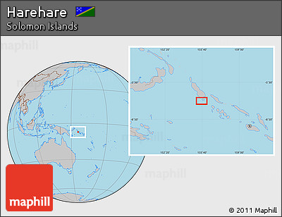 Gray Location Map of Harehare
