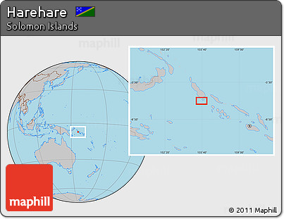 Gray Location Map of Harehare