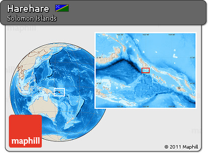 Shaded Relief Location Map of Harehare