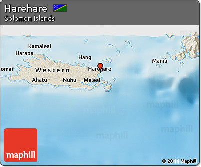 Shaded Relief Panoramic Map of Harehare