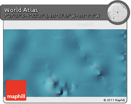 Satellite 3D Map of the Area around 7° 10' 2" S, 155° 28' 29" W