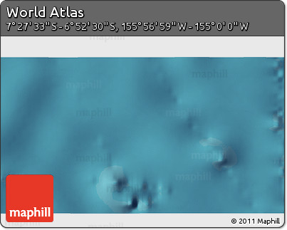 Satellite 3D Map of the Area around 7° 10' 2" S, 155° 28' 29" W