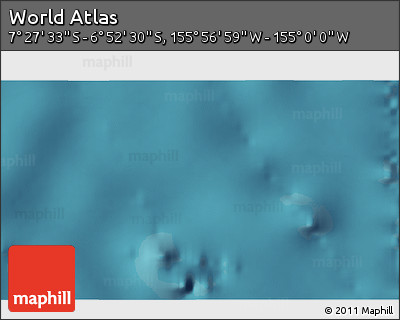 Satellite 3D Map of the Area around 7° 10' 2" S, 155° 28' 29" W